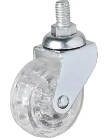 Hts 326 - 50x20 mm Transparent Roller Screw Wheel 4 Pieces