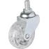Hts 326 - 50x20 mm Transparent Roller Screw Wheel 4 Pieces