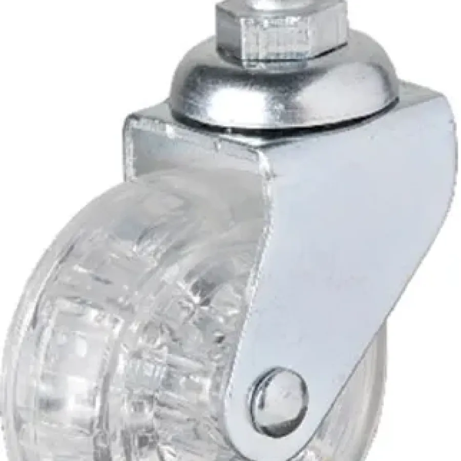 Hts 326 - 50x20 mm Transparent Roller Screw Wheel 4 Pieces