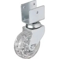 Hts 328 - 50x20 mm Transparent Roller Short U Plate Wheel 4 Pieces