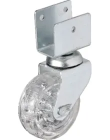 Hts 328 - 50x20 mm Transparent Roller Short U Plate Wheel 4 Pieces