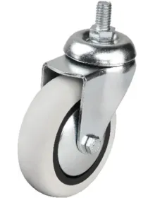 Hts 352 - 75x25 mm PVC Roller Screw Wheel 4 Pieces