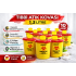 Medical Waste Bucket 1.3 Liter 10 Pieces Medical Waste Box with Lid Infected Waste Bucket Set