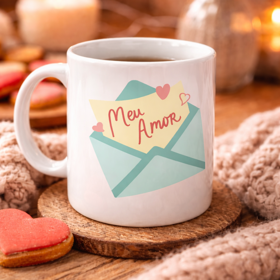 Meu Amor Designed Porcelain Mug Model 11 - Romantic Heart Patterned Lover s Cup - Special Design Coffee & Tea Cup Meu Amor Designed Porcelain Mug Model 11 - Romantic Heart Patterned Lover s Cup - Special Design Coffee & Tea Cup