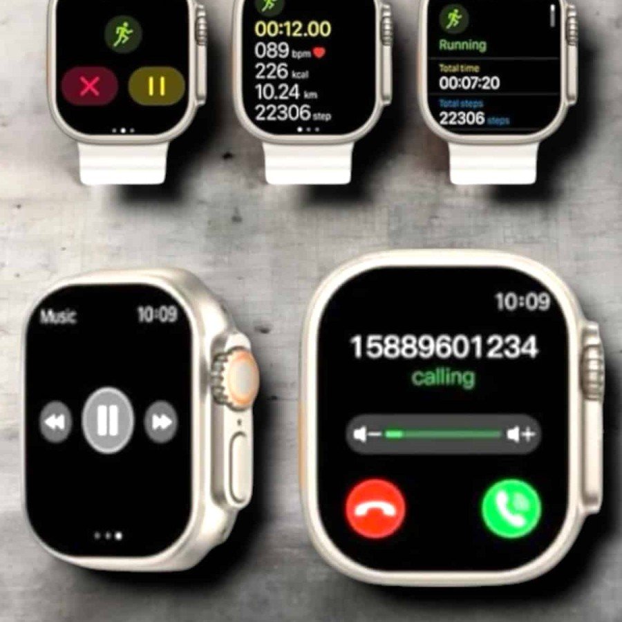 Water and Dust Resistant 45 MM Smart Watch Notification and Missed Call Display