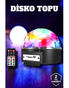 Multicolored Desktop Disco Ball with Bluetooth and Remote Control