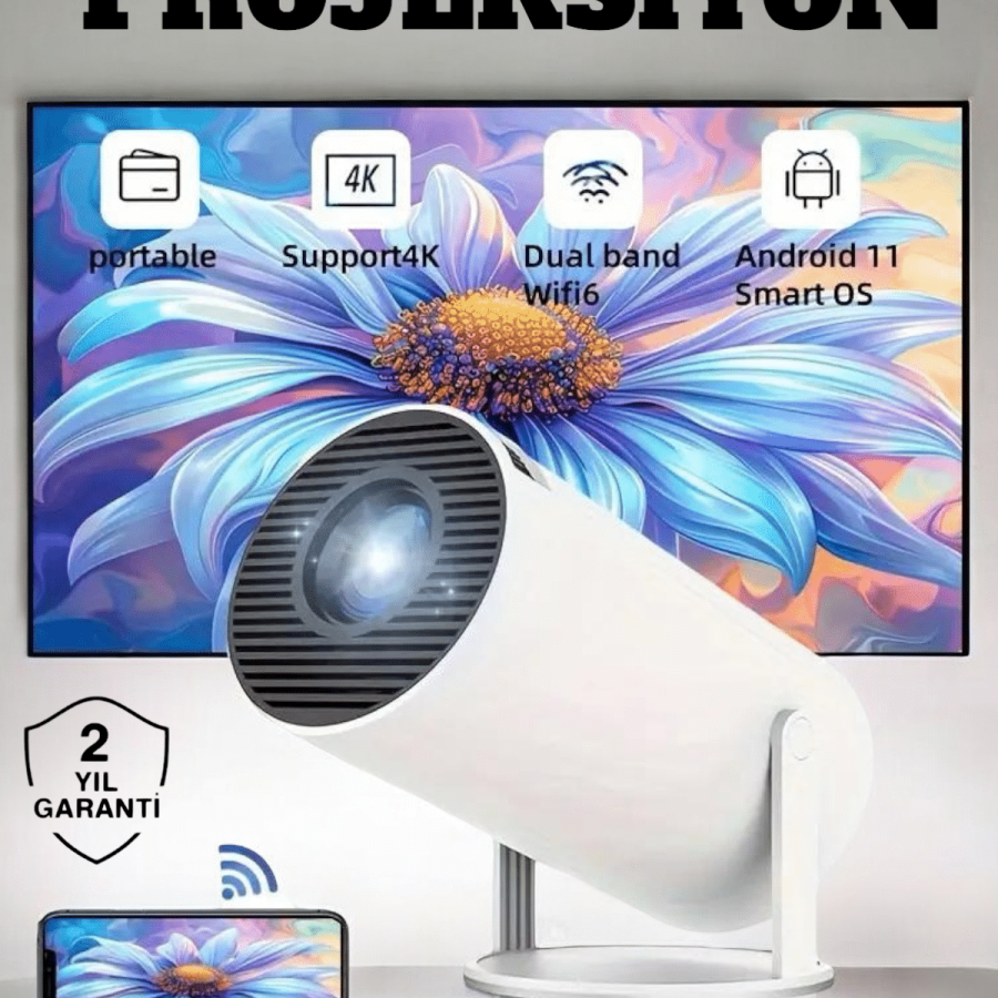 130 Inch Wide Screen and 4K Supported Full HD Projector