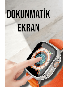 49MM Touch Smart Watch with Bluetooth Connection and Health and Sports Tracking Features