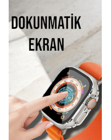 49MM Touch Smart Watch with Bluetooth Connection and Health and Sports Tracking Features