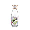 Cute Glass Drinker with Cow Design - Milk Bottle 1000 ML Cute Glass Drinker with Cow Design - Milk Bottle 1000 ML