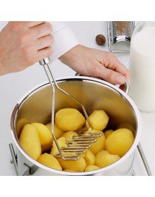 Inox Stainless Metal Potato Masher Puree Maker 27 cm