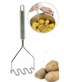 Inox Stainless Metal Potato Masher Puree Maker 27 cm