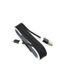 iPhone Braided Colored Steel Charging Data Cable - Black