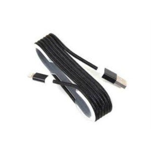 iPhone Braided Colored Steel Charging Data Cable - Black iPhone Braided Colored Steel Charging Data Cable - Black