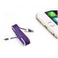 iPhone Braided Colored Steel Charging Data Cable - Purple