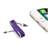 iPhone Braided Colored Steel Charging Data Cable - Purple