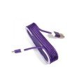 iPhone Braided Colored Steel Charging Data Cable - Purple