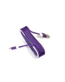 iPhone Braided Colored Steel Charging Data Cable - Purple