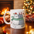 Christmas Themed Porcelain Mug with Cute Cat Figure MODEL 75 – Cats in Love Pattern, Cozy Design, Coffee & Tea Cup