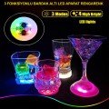 Illuminated Adhesive Coaster Appliance with LED 3 Modes 6 cm Diameter 1 Piece