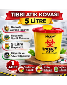 Medical Waste Bucket 5 Liters 1 Medical Waste Box with Lid Infected Waste Bucket