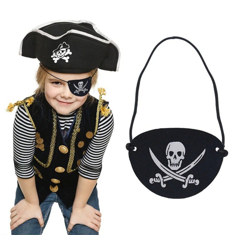 Imported Vinlex Leather Pirate Eye Patch - Elastic & Soft