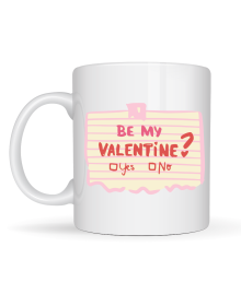 Be My Valentine Porcelain Mug – Model 8 Special Romantic Design for Valentines