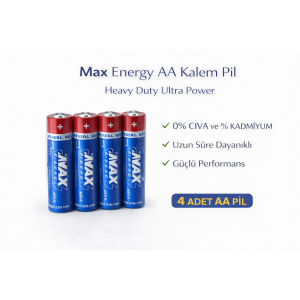 Max Energy AA Pen Battery 1.5V R6 Heavy Duty Ultra Power 4 Pack in 1
