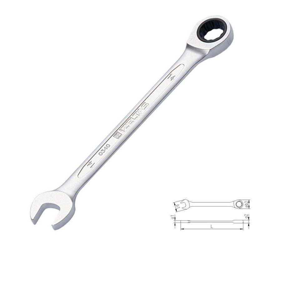 İzeltaş 0340 Ratchet Combination Wrench 24 mm