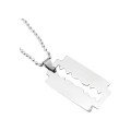 Razor Steel Necklace - Razor Model Stainless Silver Color Steel Necklace