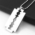 Razor Steel Necklace - Razor Model Stainless Silver Color Steel Necklace