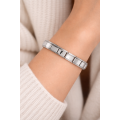Steel Bracelet with Letter F - Personalized Initial Bracelet - Stylish and Elegant Women s Bracelet in Stainless Steel Steel Bracelet with Letter F - Personalized Initial Bracelet - Stylish and Elegant Women s Bracelet in Stainless Steel