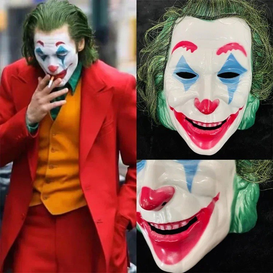 Joaquin Phoenix Joker Mask with Green Hair