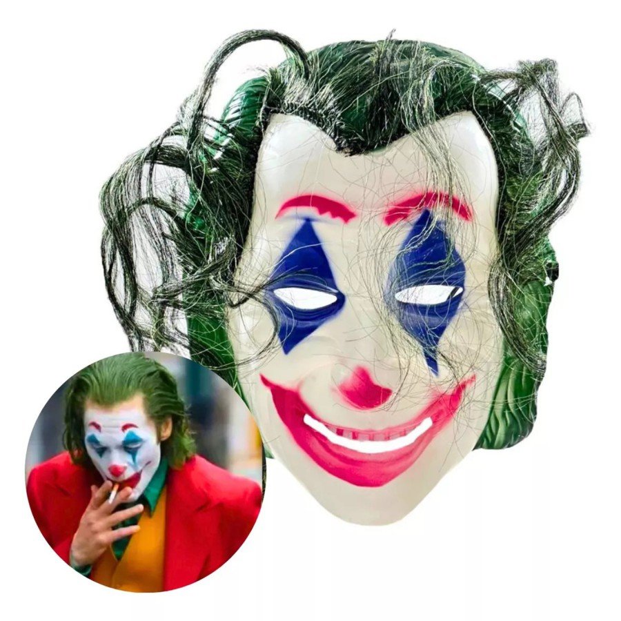 Joaquin Phoenix Joker Mask with Green Hair