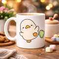 Cute Chick Designed Porcelain Mug MODEL 90 – Fun, Sweet and Joyful Coffee Cup