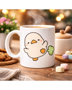 Cute Chick Designed Porcelain Mug MODEL 90 – Fun, Sweet and Joyful Coffee Cup