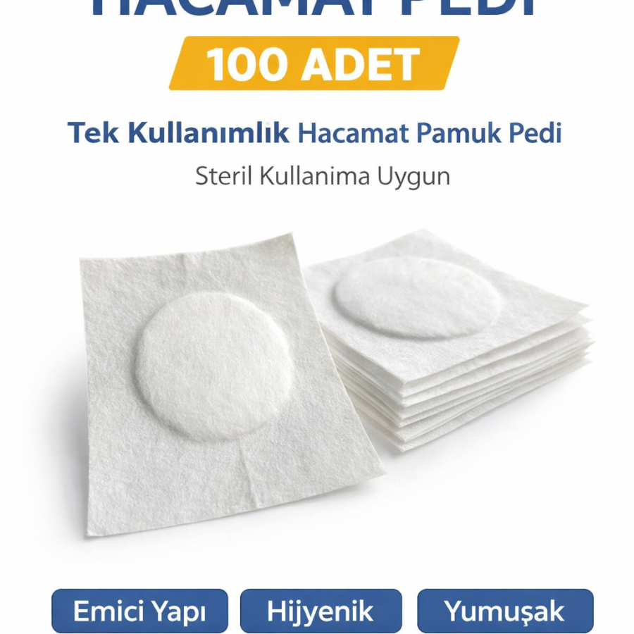 Cupping Pads 100 Pieces - Disposable Cupping Cotton Pads Suitable for Sterile Use Cupping Pads 100 Pieces - Disposable Cupping Cotton Pads Suitable for Sterile Use
