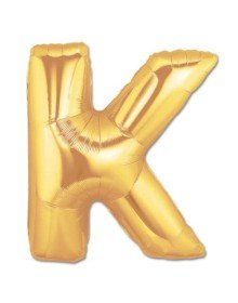K Letter Foil Balloon Gold Color 40 inch