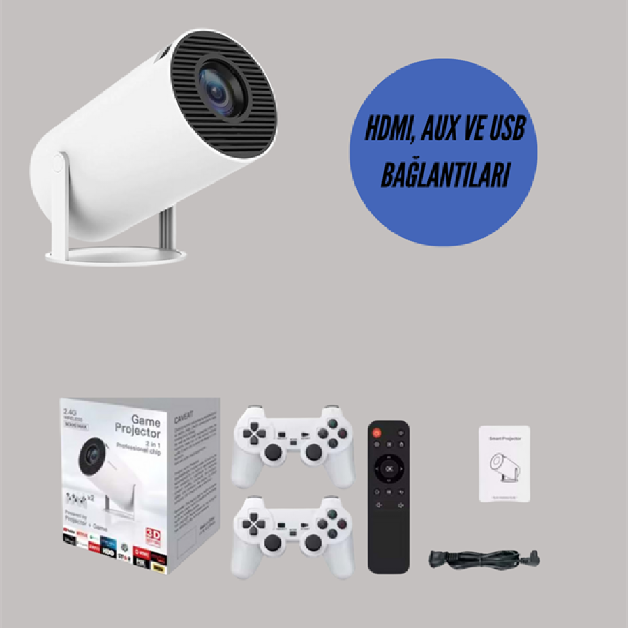 Portable Multifunction Projector – For Gaming, Presentation, Netflix and Education