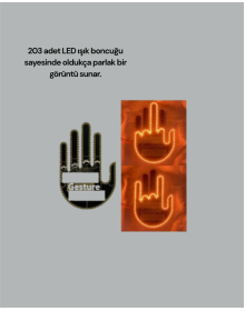Wireless Controlled LED Gesture Light – 3 Modes Rear Car Message Light, High Brightness with 203 LEDs
