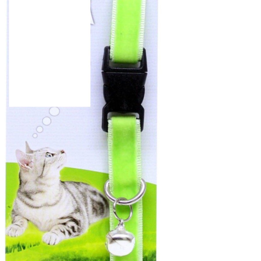 Velvet Textured Adjustable Cat Rattle Collar