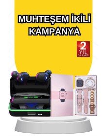 Smart Watch with Bracelet Gift for Women and ANC-enabled Bluetooth Headset with Digital Display