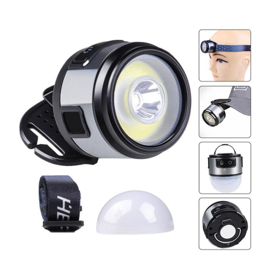 Head Lamp Head Torch Rechargeable Professional COB Flashlight 7 Modes