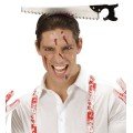 Halloween Bloody Saw Prank Crown Impaled on the Head