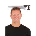 Halloween Bloody Saw Prank Crown Impaled on the Head