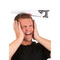 Halloween Bloody Saw Prank Crown Impaled on the Head