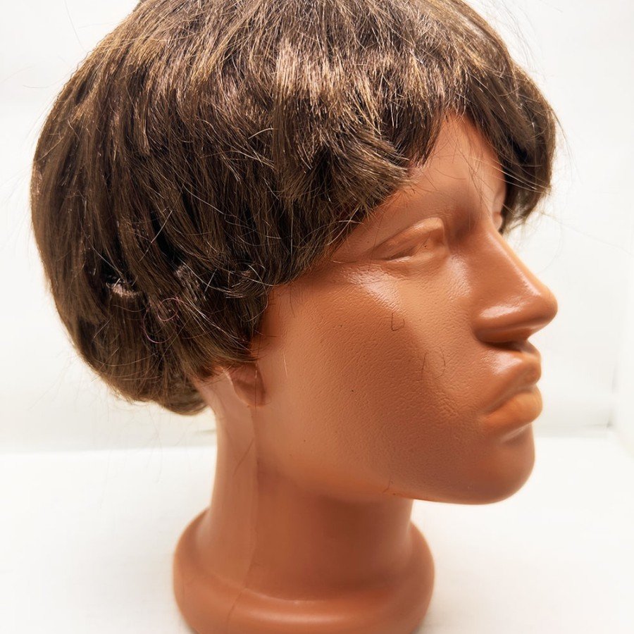 Brown Color Short Cut Men s Wig With Lining