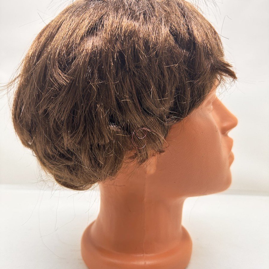 Brown Color Short Cut Men s Wig With Lining