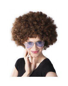 Brown Color Curly Afro Bonus Wig