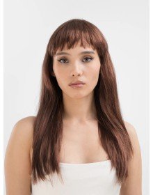 Brown Color Long Straight Party Wig - Long Brown Wig